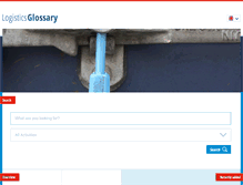 Tablet Screenshot of logisticsglossary.com